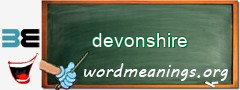 WordMeaning blackboard for devonshire